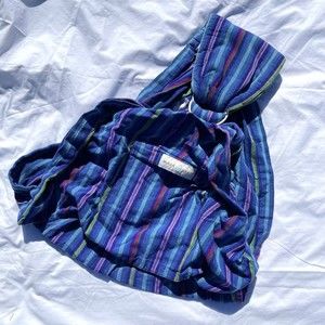 Maya Wrap medium Purple Blue Baby Ring Sling Comfort Shoulder With Pocket